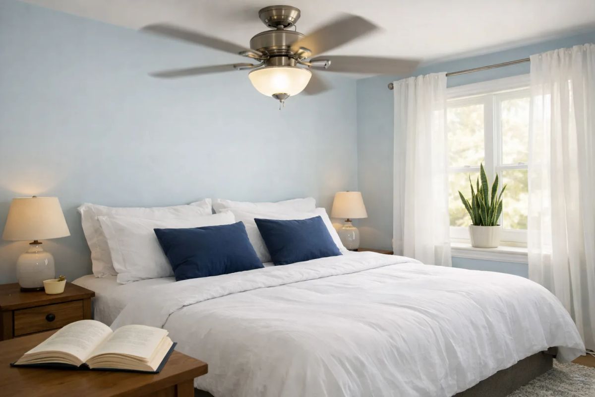 San Antonio electrician installing recessed lighting in a residential ceiling