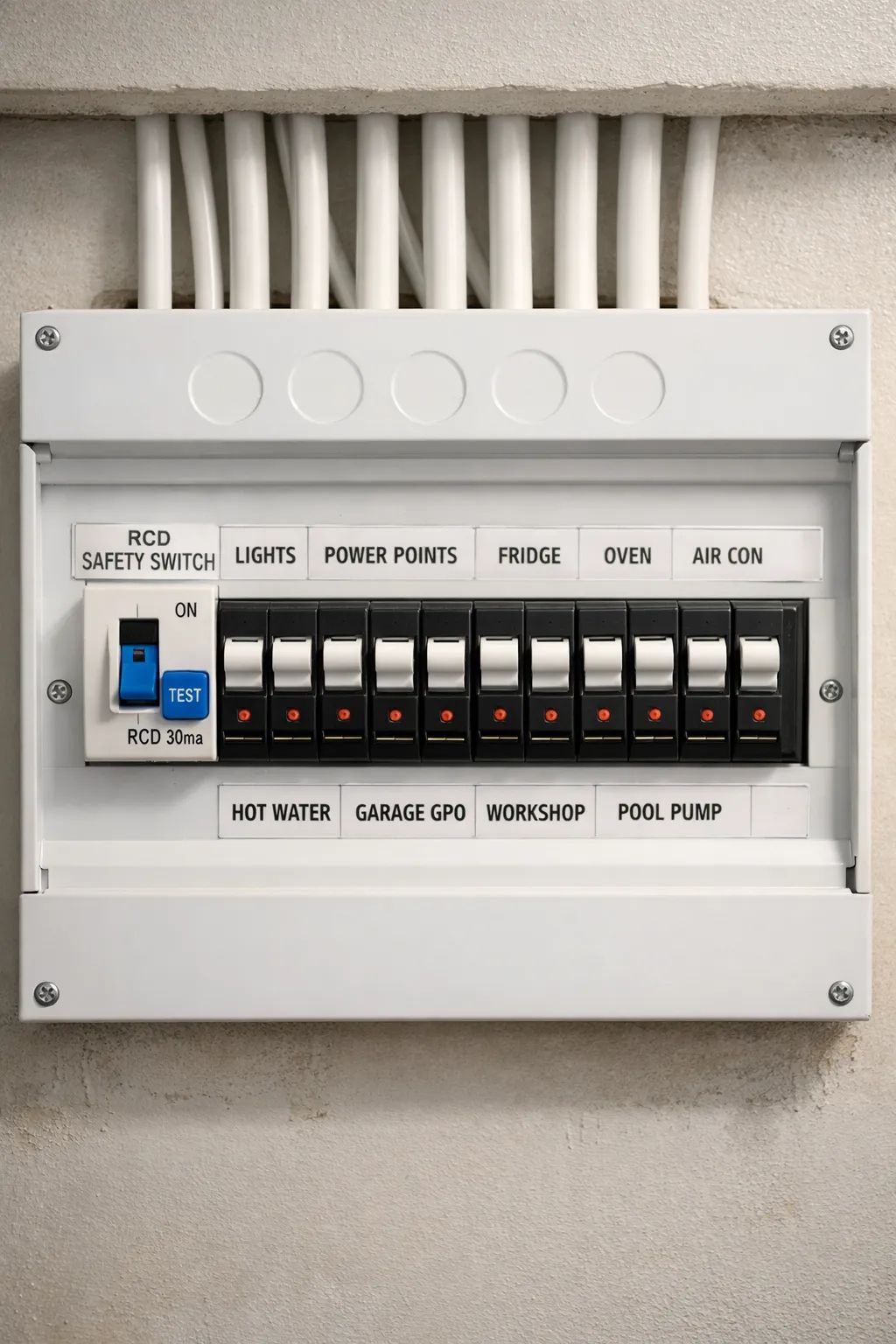 New residential electrical panel being installed by a San Antonio electrician